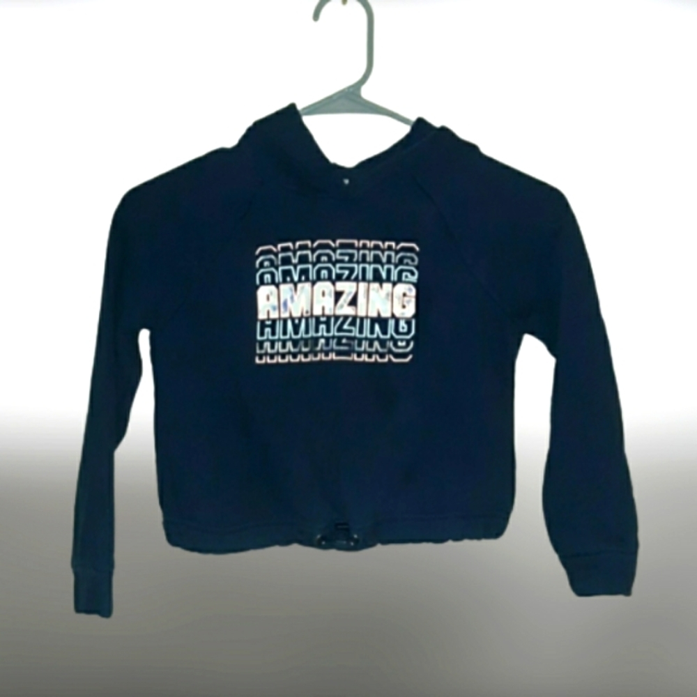 ATHLETIC WORKS PULLOVER HOODIE, NAVY BLUE, PINK